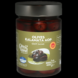 200 g - OLIVES KALAMATA EXTRA JUMBO AOP