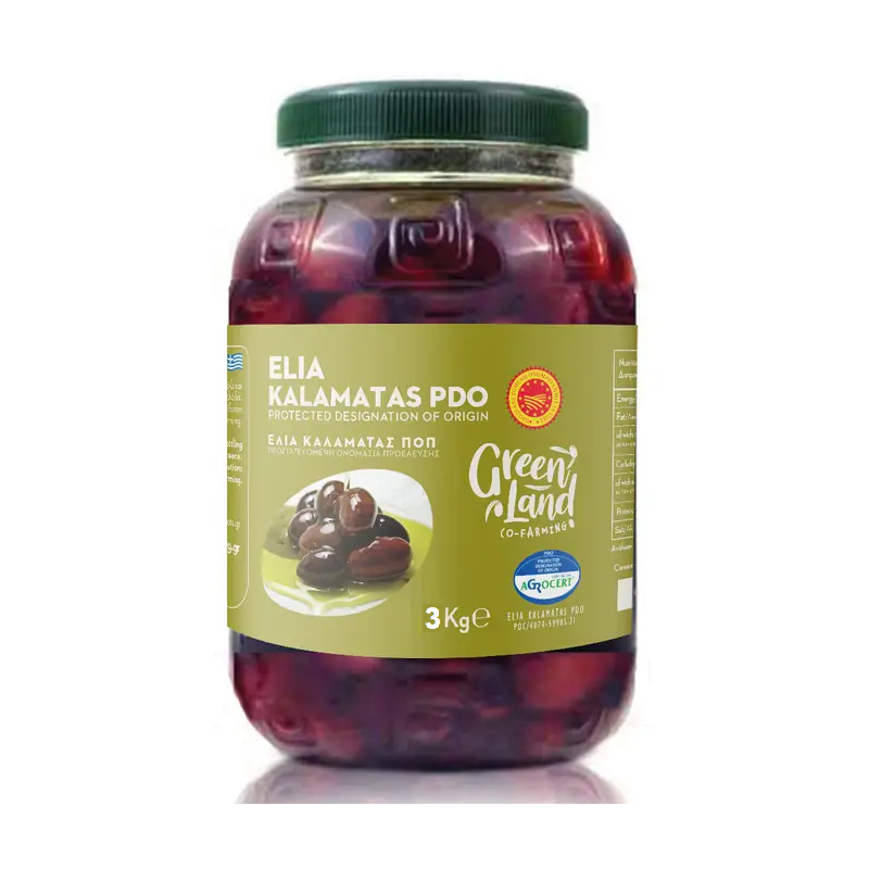 3 Kg - OLIVES DÉNOYAUTÉES KALAMATA LARGES AOP